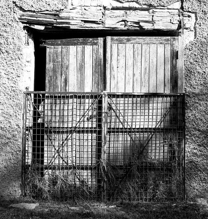 old barn balck and white shadows highlights shoot on film 26