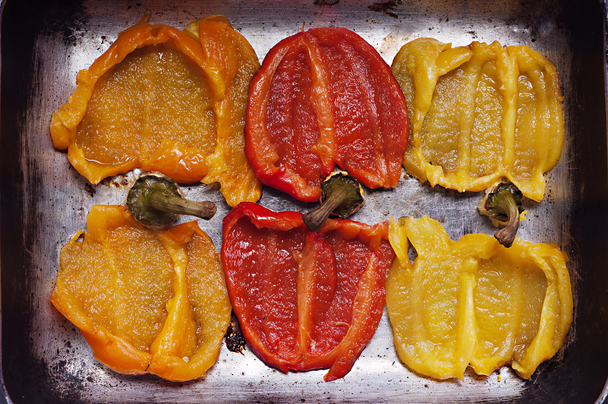 roasted fresh capsicum opened up shoot 11