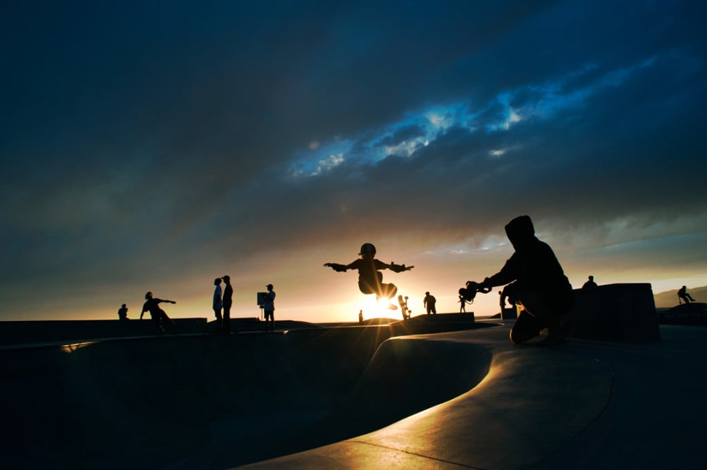 skate board shoot sunset venice beach 6