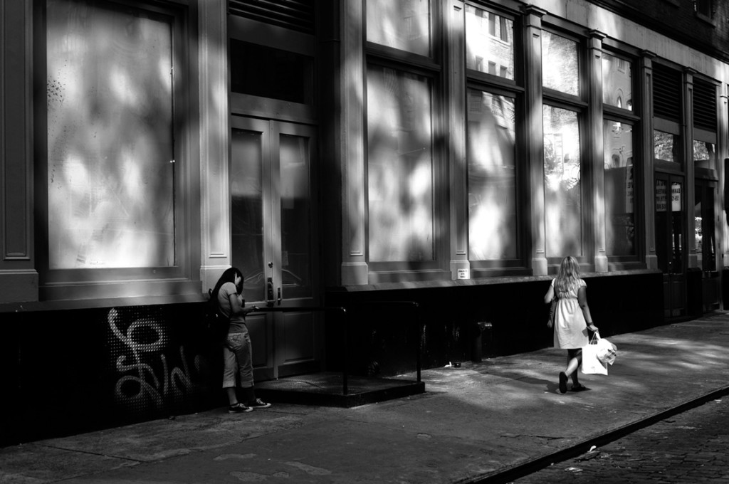 soho nyc street black and white 3
