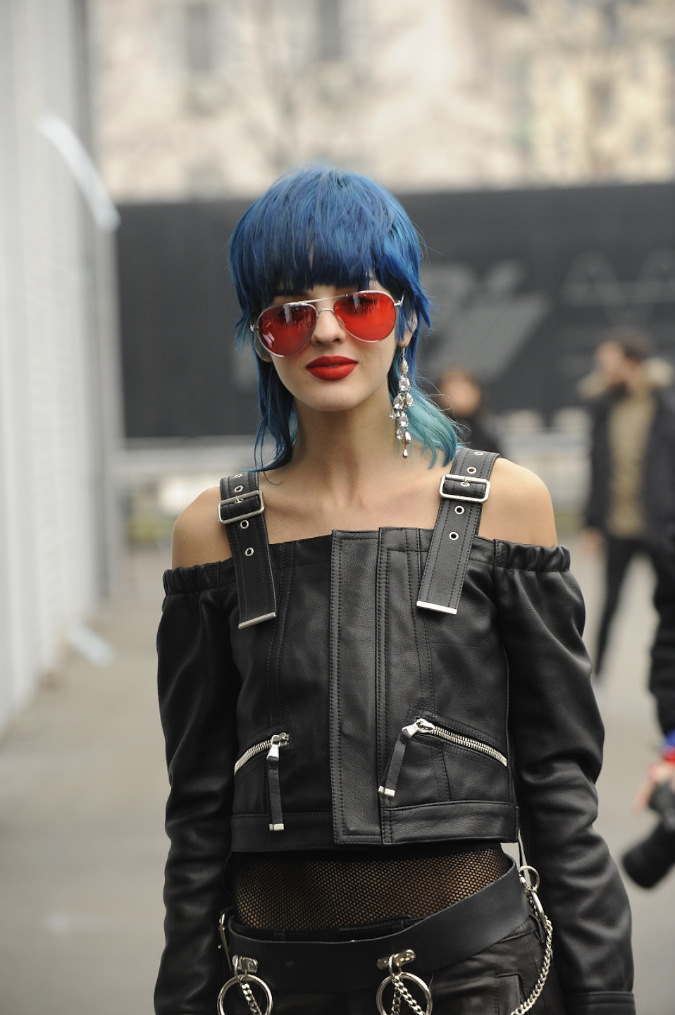 street style milan fashion week outside of diesel sita bellan poses for the cameras sunglasses editorial vogue influencer image 18