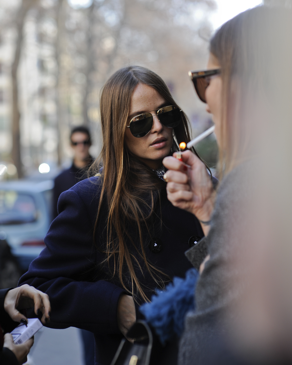 street style milan fashion week outside of dolce gabbana carlotta oddi poses for the cameras sunglasses editorial vogue influencer image 27