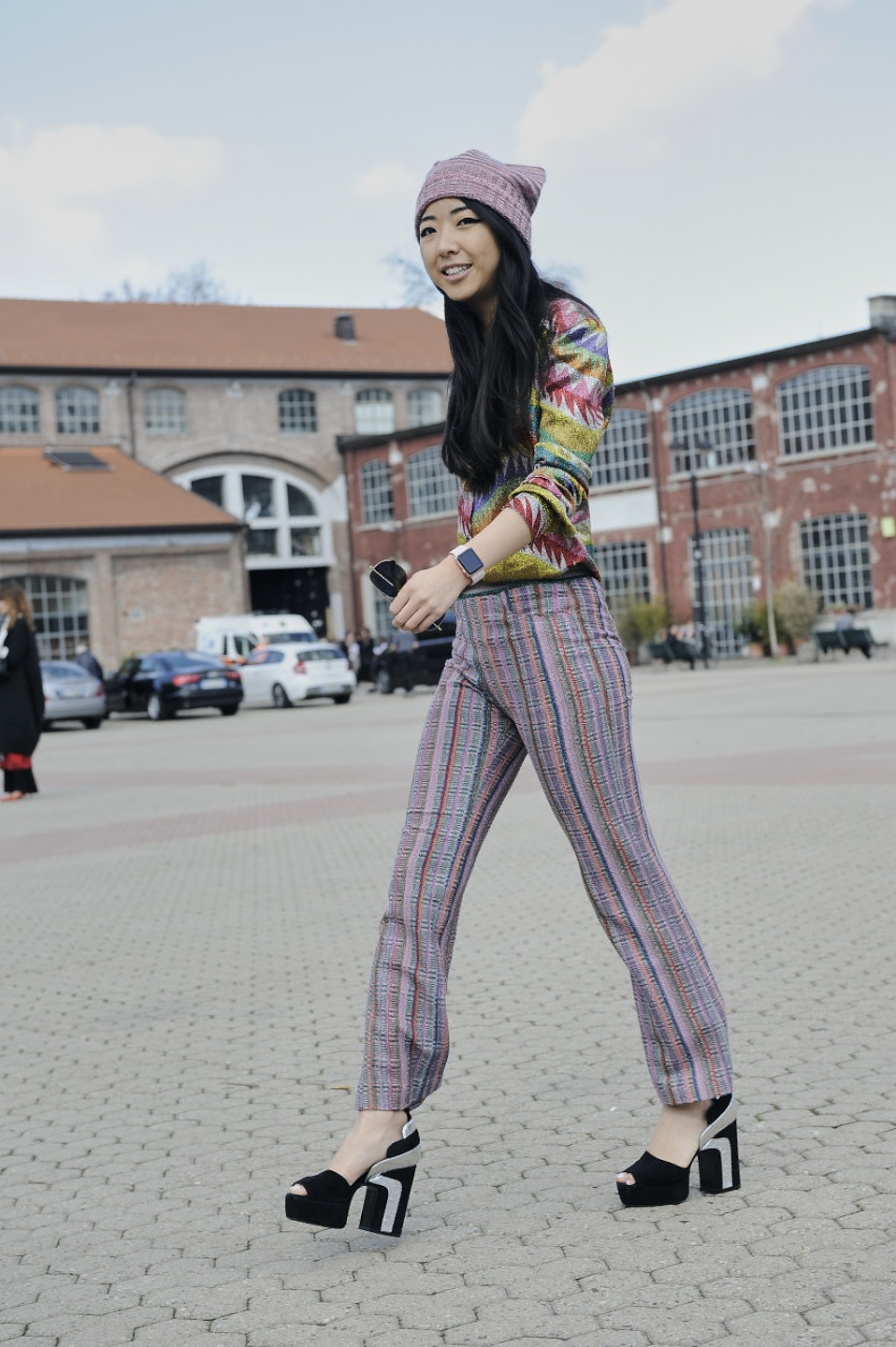 street style milan fashion week outside of missoni yuwei zhangzou poses for the cameras editorial vogue influencer image 22